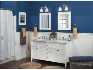 Moen YB2262ORB Brantford 2-Light Dual-Mount Bath Bathroom Vanity Fixture with Frosted Glass, Oil-Rubbed Bronze