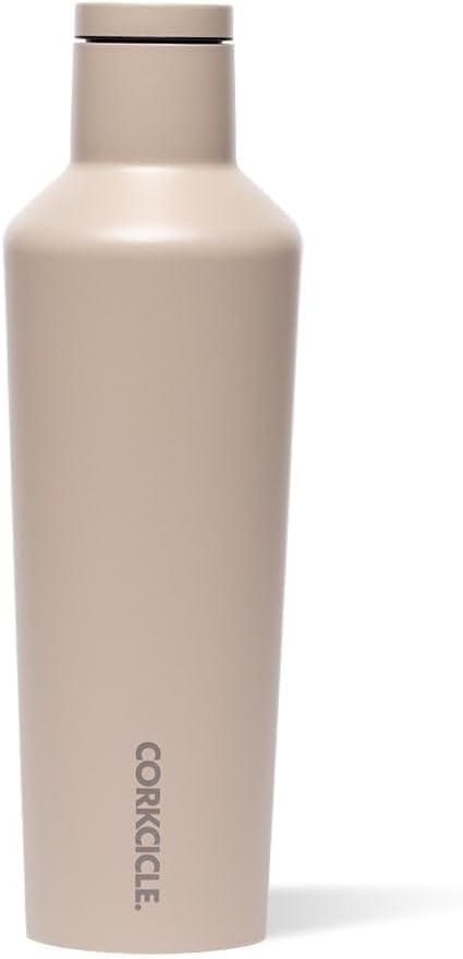 Corkcicle Classic Canteen - Keeps Drinks Cold for 25 Hours - Triple-Insulated Stainless Steel - Dishwasher Safe - Summer Drinkware Gift - Keeps Drinks Ice Cold - 16 oz - Desert