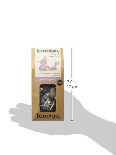 Teapigs Jasmine Pearls Tea Bags Made with Whole Leaves, 15 Count (Pack of 1)