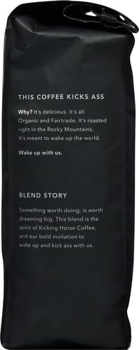 Kicking Horse Coffee, Kick Ass, Dark Roast, Whole Bean, 10 Oz (Pack of 2)