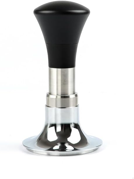 54mm Espresso Tamper【24lb~35lbs Self-Adjustable with Sound Feedback】with Calibrated Spring Loaded for Breville - Self Leveling Stainless Steel Flat Base
