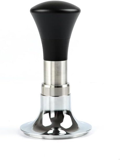 54mm Espresso Tamper【24lb~35lbs Self-Adjustable with Sound Feedback】with Calibrated Spring Loaded for Breville - Self Leveling Stainless Steel Flat Base