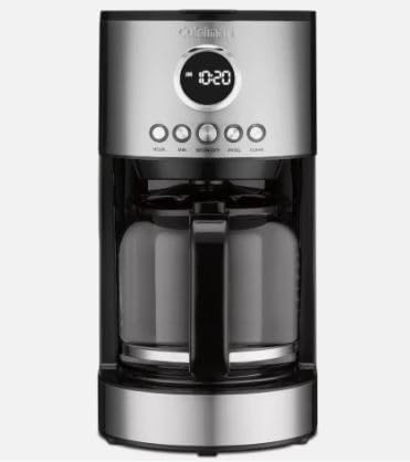 Cuisinart DCC-1220WMFR 12 Cup Coffee Maker, Steel (Renewed), Silver