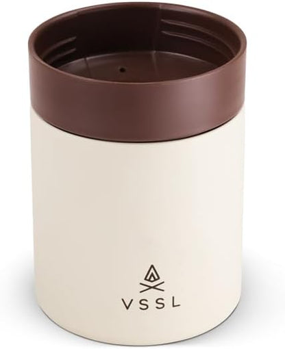 Nest Pour Over Coffee Kit + Java G25 Grinder Gift Set, Contains Two 10 Oz Mugs, Splash Proof Lid, Pour Over Coffee Dripper, Java G25 Grinder and Storage Connector, Cream
