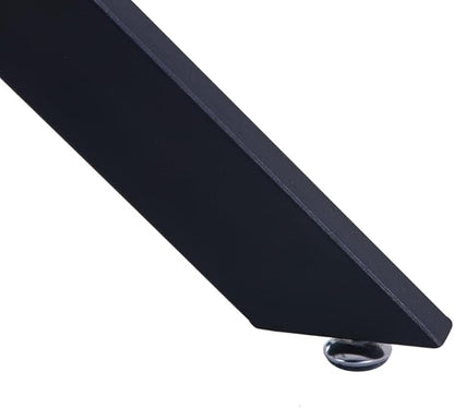 White Marble Coffee Table with Metal Legs, Rectangle Modern Sintered Stone Living Room Table for Home Office Living Room (40” x 20” x 17”)