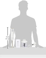 Load image into Gallery viewer, Amazon Basics 300W 4-In-1 Immersion Blender Handheld, Emulsion Blender With Blending Stick, Whisk, Chopper and Beaker, Continuous Speed Control And Turbo Mode, 5-ft Power Cord, White