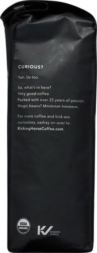 Kicking Horse Coffee, Kick Ass, Dark Roast, Whole Bean, 10 Oz (Pack of 2)