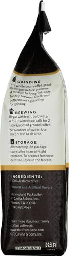 Don Francisco's Premium Vanilla Nut Medium Roast Ground Coffee - 100% Arabica Beans, Perfect for Drip, Pour Over, and French Press - Carefully Sourced, Family-Crafted Since 1870 (12 oz Bag)