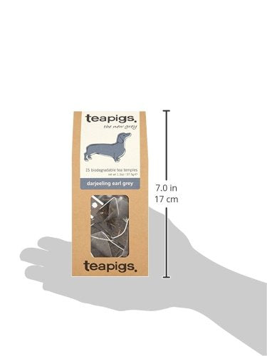 Teapigs Darjeeling Earl Grey Tea Bags Made with Whole Leaves (6 Packs of 15 Tea Bags)