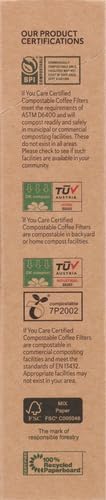 If You Care # 4 Cone Shaped Unbleached All Natural Compostable Coffee Filters, 100 Count (Pack of 1), Chlorine Free