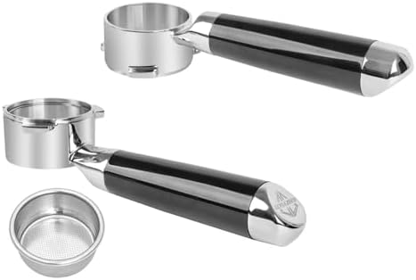 𝟓𝟒𝐦𝐦 𝐁𝐨𝐭𝐭𝐨𝐦𝐥𝐞𝐬𝐬 𝐏𝐨𝐫𝐭𝐚𝐟𝐢𝐥𝐭𝐞𝐫 - Includes Precision Filter Basket - Fits Breville Barista Express and 54mm Breville Machines， Black