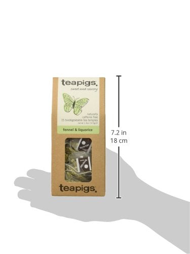 Teapigs Fennel & Liquorice Herbal Tea Bags Made With Whole Leaves (6 Packs of 15 Tea bags)