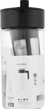 Load image into Gallery viewer, Takeya Tritan Cold Brew Coffee Maker - Airtight Pitcher with Leak-Free Lid - BPA-Free Cold Brew Maker with Silicone Handle - Dishwasher-Safe Pitcher for Homemade Cold Brew - 1 Quart, Black