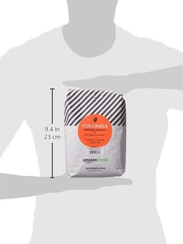 Amazon Fresh, Colombia Whole Bean Coffee Medium Roast, 32 Oz (Pack of 2)