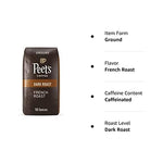 Load image into Gallery viewer, Peet's Coffee, Dark Roast Ground Coffee - French Roast 36 Ounces (2 Bags of 18 Ounces)