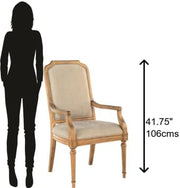 Hekman Wellington Hall Upholstered Dining Arm Chair, Wooden Frame, Upholstered, Vintage Home Décor, Wooden Chair with Arms, Comfortable Seating, Durable, Ideal for Dining Room and Living Area