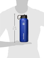 Load image into Gallery viewer, ThermoFlask 40 oz Double Wall Vacuum Insulated Stainless Steel Water Bottle with Spout and Straw Lids, Cobalt