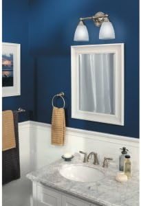 Moen YB2262ORB Brantford 2-Light Dual-Mount Bath Bathroom Vanity Fixture with Frosted Glass, Oil-Rubbed Bronze