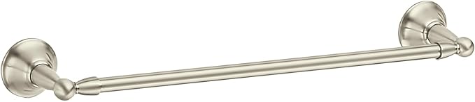 Moen DN6824BN Sage 24-Inch Wall Mount Bathroom Single Bar Towel Bar, Brushed Nickel