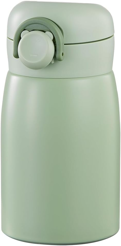9 oz Mini Water Bottle Small Stainless Steel Thermoses - Insulated Vacuum, Leak Proof, Keeps Drinks Hot/Cold - Ideal for Coffee, beverage, Water - Green