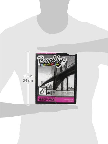 Brooklyn Beans Coffee Pods, Assorted Gourmet Variety Pack - Compatible with Keurig 2.0 K Cup Brewers, 40 Count, A Mix of Gourmet Flavors