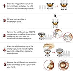 Load image into Gallery viewer, RECAPS Filling Tool Holder Tamper Kit Compatible with Vertuoline Coffee Pods Refill Vertuo Pods Reusable Refillable Coffee Filter(1 Tamper and 1 Holder and 30 Aluminum Foil Lids)