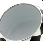 Load image into Gallery viewer, Whistling Tea Kettle for Stove Top Enamel on Steel Teakettle, Supreme Housewares Harlequin Pattern Tea Kettle Cute Kitchen Accessories Teteras (2.4 Quart, Black and White Diamond Check)