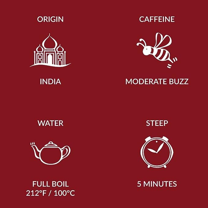 Two Leaves and a Bud Organic Assam Black Tea Bags, Whole Leaf Caffeinated Black Tea in Compostable Sachets, Delicious Plain or with Milk, 15 Count (Pack of 1)