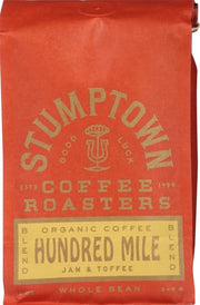 Stumptown Coffee Roasters, Medium Roast Organic Whole Bean Coffee - Hundred Mile, Flavor Notes of Jam and Toffee, 24 Ounces (2 Bags of 12 Ounces)