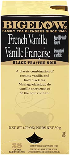 Bigelow French Vanilla Tea 28-Count Boxes (Pack of 6) Premium Black Tea Flavored with Vanilla Antioxidant-Rich Gluten-Free Full-Caffeine Tea in Foil-Wrapped Bags