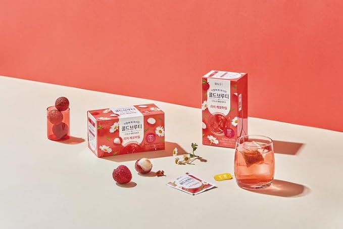 Damtuh Lychee Chamomile Cold Brew Tea - Zero Carbs Zero Sugar, Sweet Cold Tea Beverage with Stevia 30g (20 tea bags)