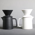 Load image into Gallery viewer, Handmade Black Pour Over Coffee Maker Set, Ceramic Coffee Dripper Brewer Heat Resistant Coffee Pot Decanter ACM03B