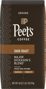 Load image into Gallery viewer, Peet's Coffee, Dark Roast Ground Coffee - Major Dickason's Blend 36 Ounces (2 Bags of 18 Ounces)