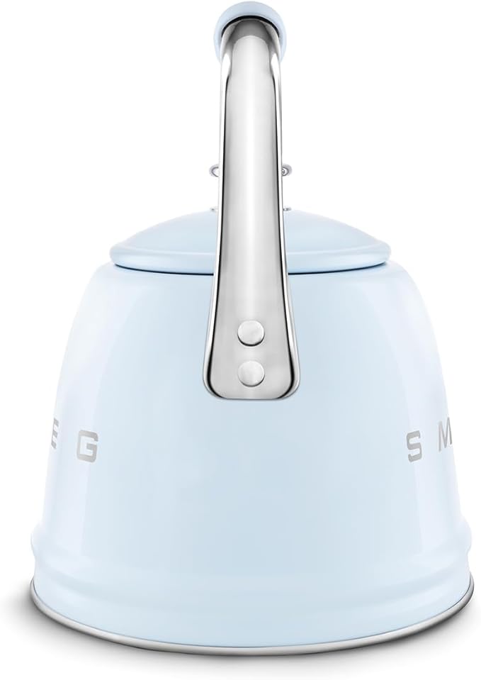 SMEG Retro Stovetop Whistling Kettle – 2.4Q (Pastel Blue)
