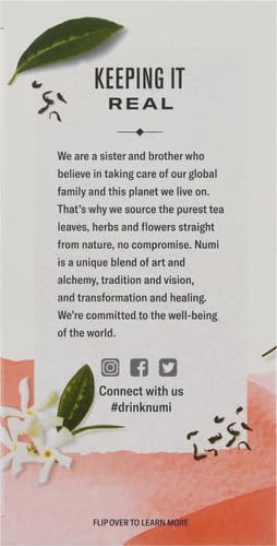 Numi Tea Jasmine Green Tea - Medium Caffeine - 18 Bags (Pack of 2)