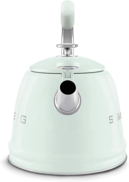 SMEG Retro Stovetop Whistling Kettle – 2.4Q (Pastel Green)