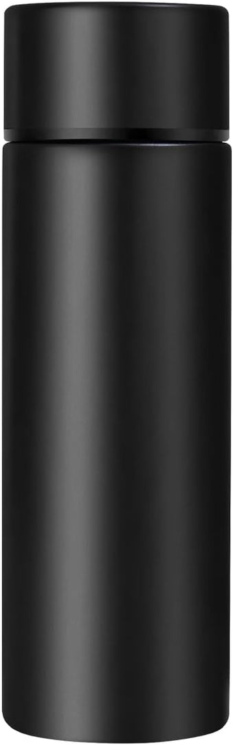 5 oz Mini Water Bottle Cute Water Bottle - Insulated Stainless Steel Bottle - Keeps Cold for 12 hours, Hot for 6 hours - Black