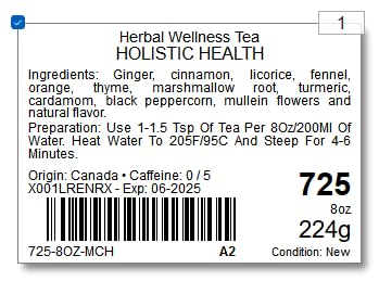Tealyra - Holistic Health Tea - Turmeric Healthy Tonic - Ginger - Fennel - Cinnamon - Loose Leaf - All-In-One Wellness Blend - Caffeine-Free - 224g (8-ounce)