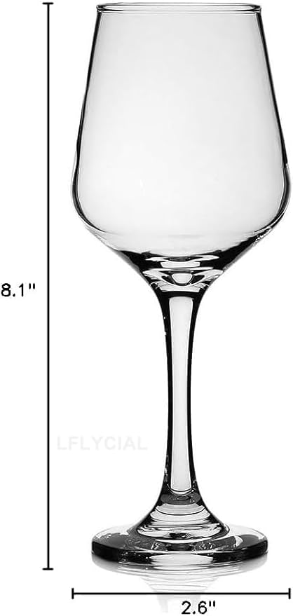 LFLYCIAL Wine Glasses Set of 4,Durable Red Wine Glasses for Bordeaux/Cabernet,Thick Resistant White Wine Glass for Housewarming,Wedding,Anniversary,15oz
