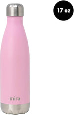 Load image into Gallery viewer, MIRA 17 Oz Stainless Steel Vacuum Insulated Water Bottle - Double Walled Cola Shape Thermos - 24 Hours Cold, 12 Hours Hot - Reusable Metal Water Bottle - Leak-Proof Sports Flask - Rose Pink
