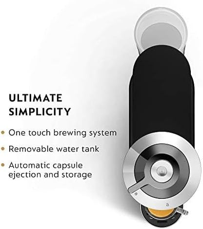 Nespresso Vertuo Next Deluxe Coffee and Espresso Machine by De'Longhi, Chrome