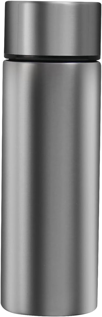 5 oz Mini Water Bottle Cute Water Bottle - Insulated Stainless Steel Bottle - Keeps Cold for 12 hours, Hot for 6 hours - Silver