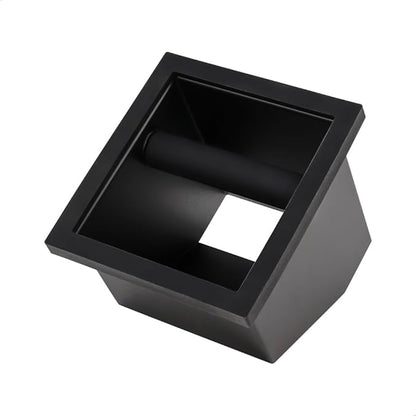 watchget Espresso Grounds Knock Box, Bottomless Chute with Removable Bar, Stainless Steel & Silicone Construction, Built-in Desktop Waste Collector for Home & Café