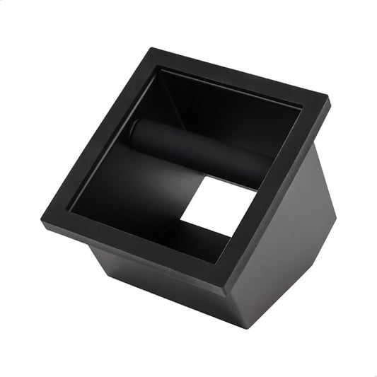 watchget Espresso Grounds Knock Box, Bottomless Chute with Removable Bar, Stainless Steel & Silicone Construction, Built-in Desktop Waste Collector for Home & Café