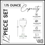 Load image into Gallery viewer, Vikko 1.75 Ounce Shot Glasses, Set of 12 Small Liquor Glass with Stem, Spirit Glasses, Durable Tequila Bar Glasses For Alcohol and Espresso Shots