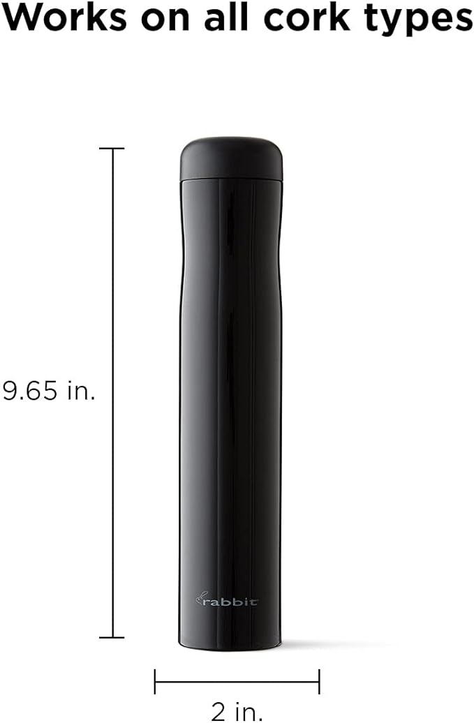 Rabbit Automatic Electric Corkscrew Wine Bottle Opener, One Size, Shiny Black (Pack of 12)