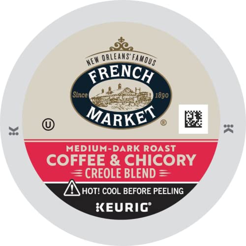 French Market Coffee & Chicory Medium-Dark Roast Single Serve Coffee Pods, 12ct Box (Pack of 4)