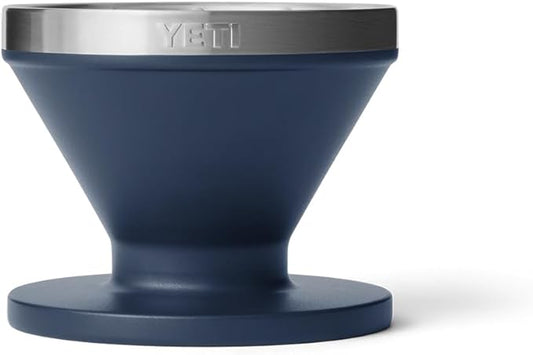 YETI Pour Over Coffee Maker Accessory Ramblers, Designed for Perfect Coffee Extraction Anywhere, Stainless Steel, fits any V60 Filter, Navy