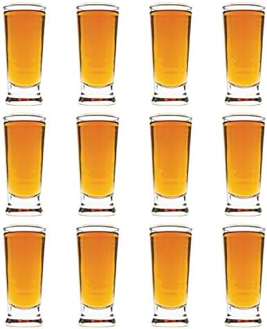 Vikko 2.75 Ounce Shot Glasses, Set of 12 Small Liquor and Spirit Glasses, Durable Tequila Bar Glasses For Alcohol and Espresso Shots, 12 Piece Shooter Glass Set