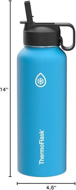 Load image into Gallery viewer, ThermoFlask 40 oz Double Wall Vacuum Insulated Stainless Steel Water Bottle with Two Lids, Capri
